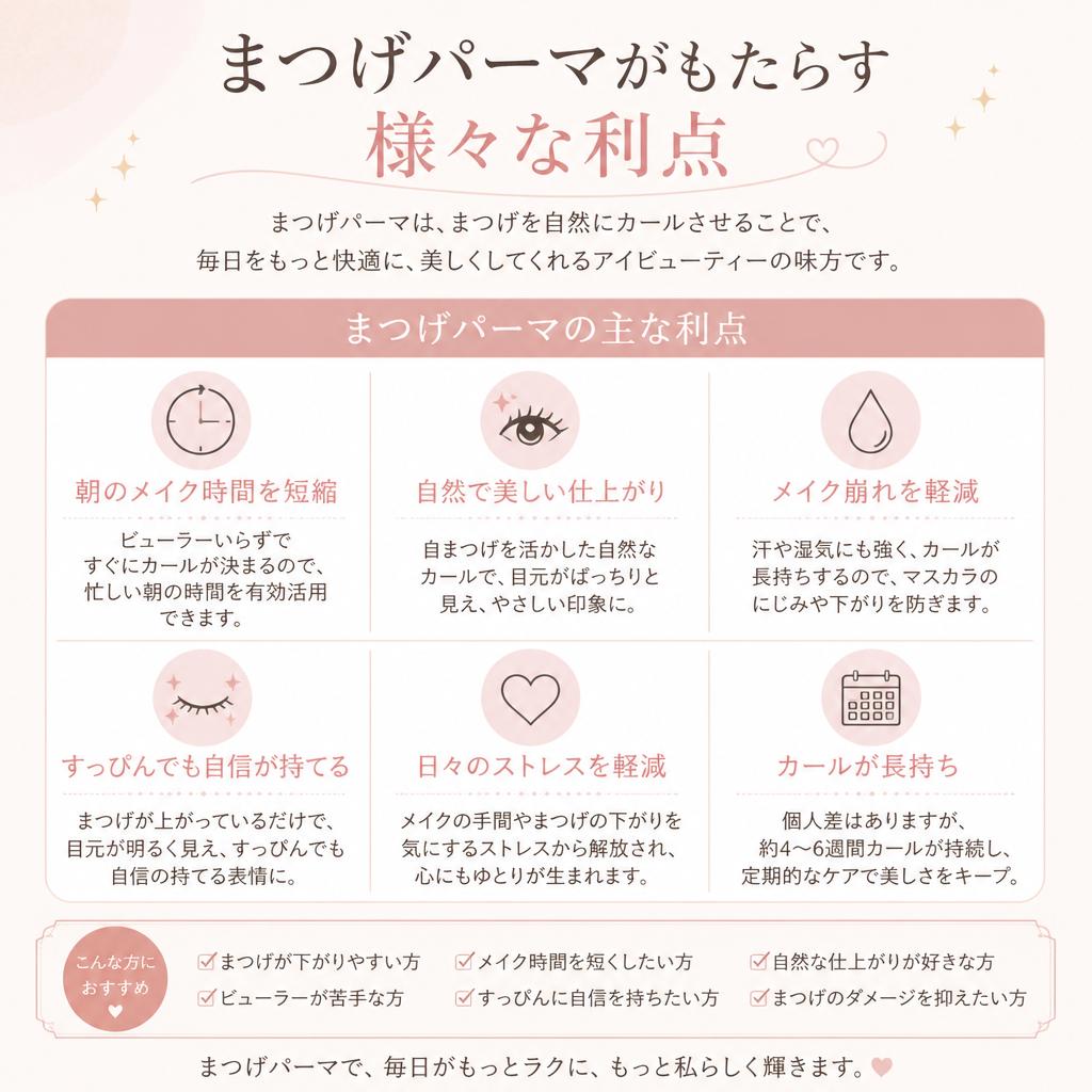 まつげパーマのメリット