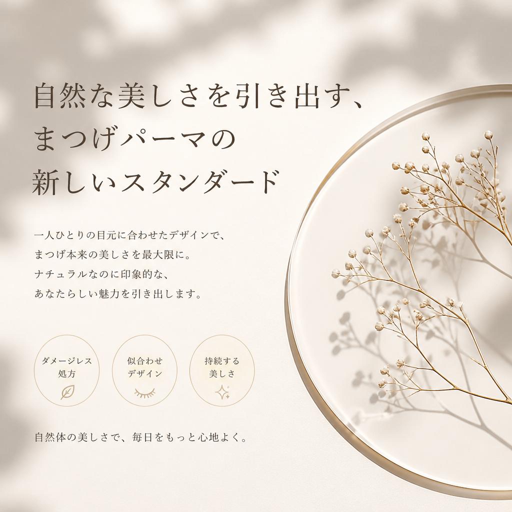 自然な美しさを引き出す、まつげパーマの新しいスタンダード