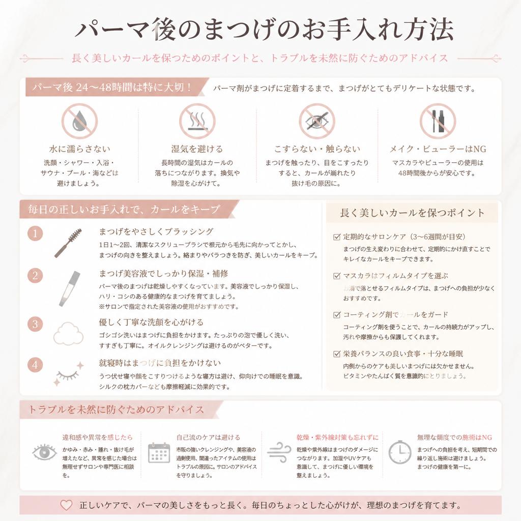 施術後のお手入れ方法