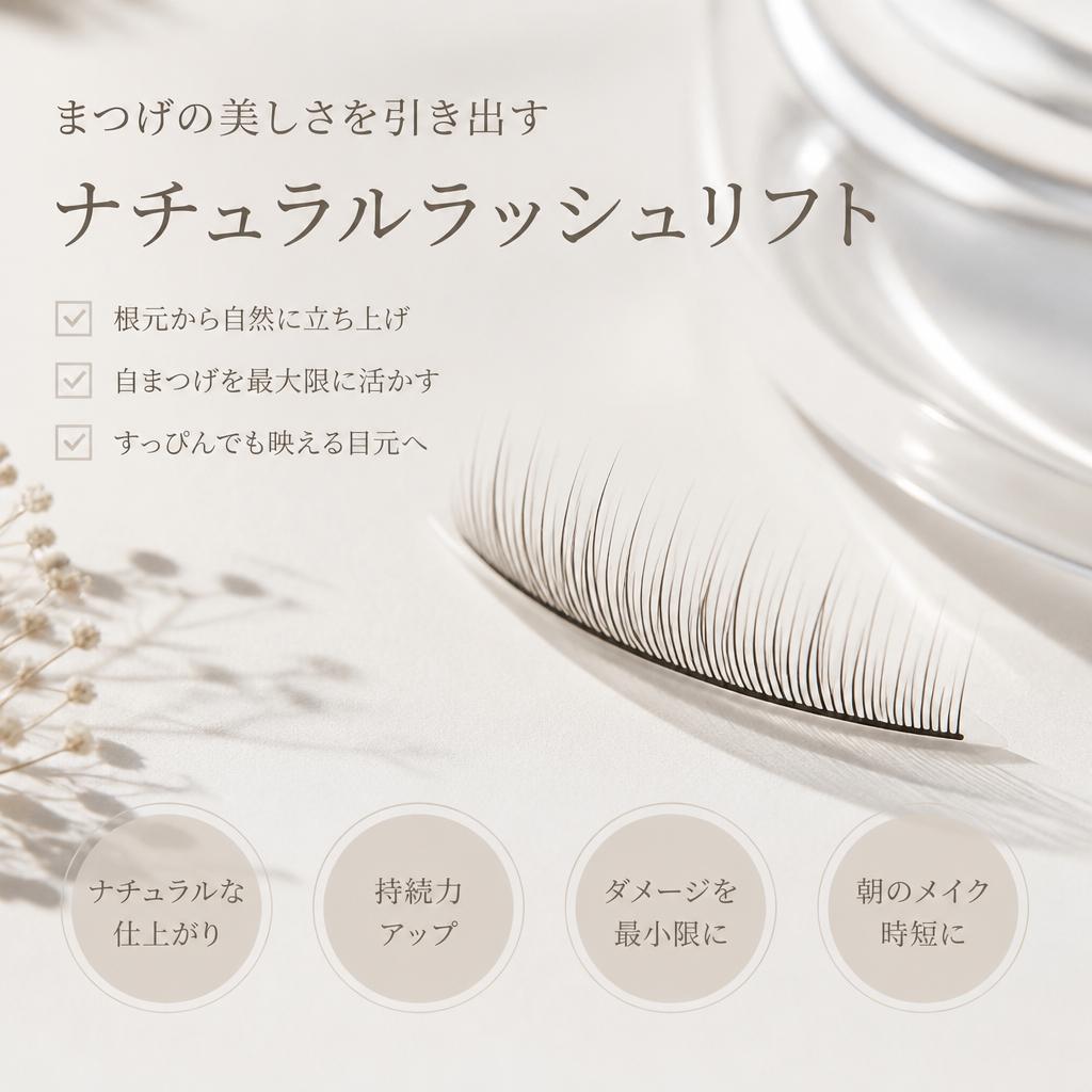 まつげの美しさを引き出す、ナチュラルラッシュリフト