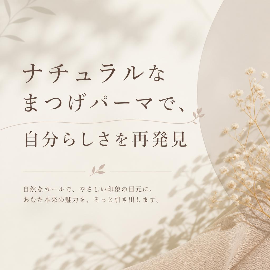 ナチュラルなまつげパーマで、自分らしさを再発見
